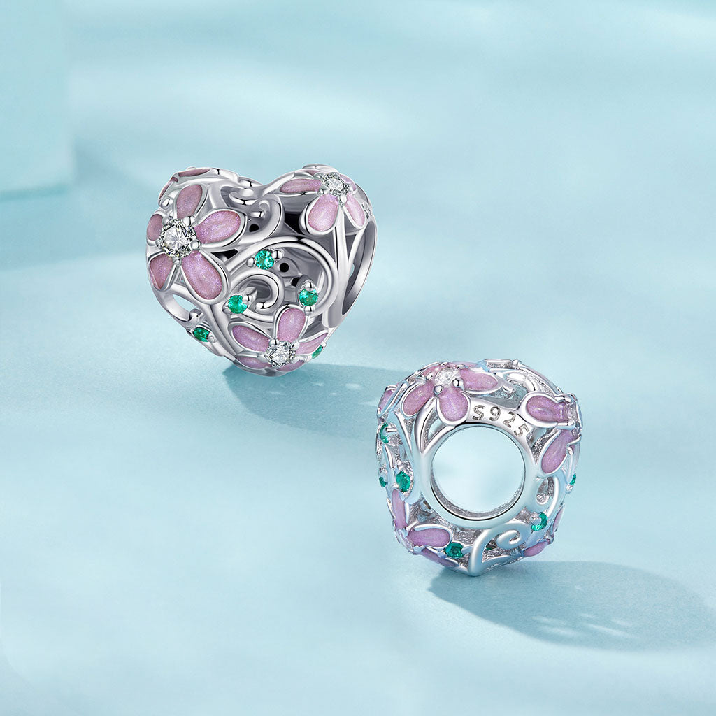 Gnoce Heart Flower Vine Charm_3