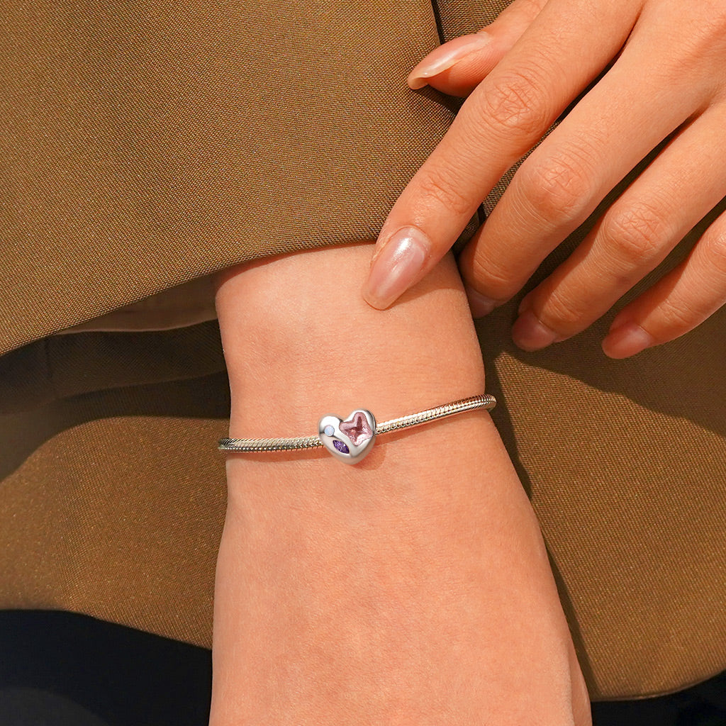 Gnoce Love Pink Butterfly Charm_4