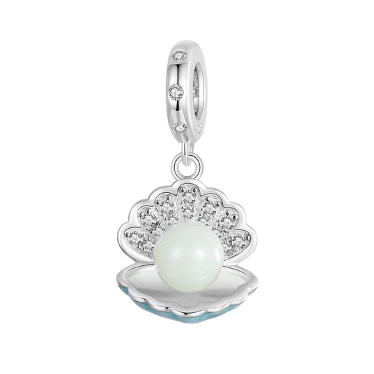 Gnoce Light Blue Shell Glow-in-the-Dark Pendant Dangle Charm_1