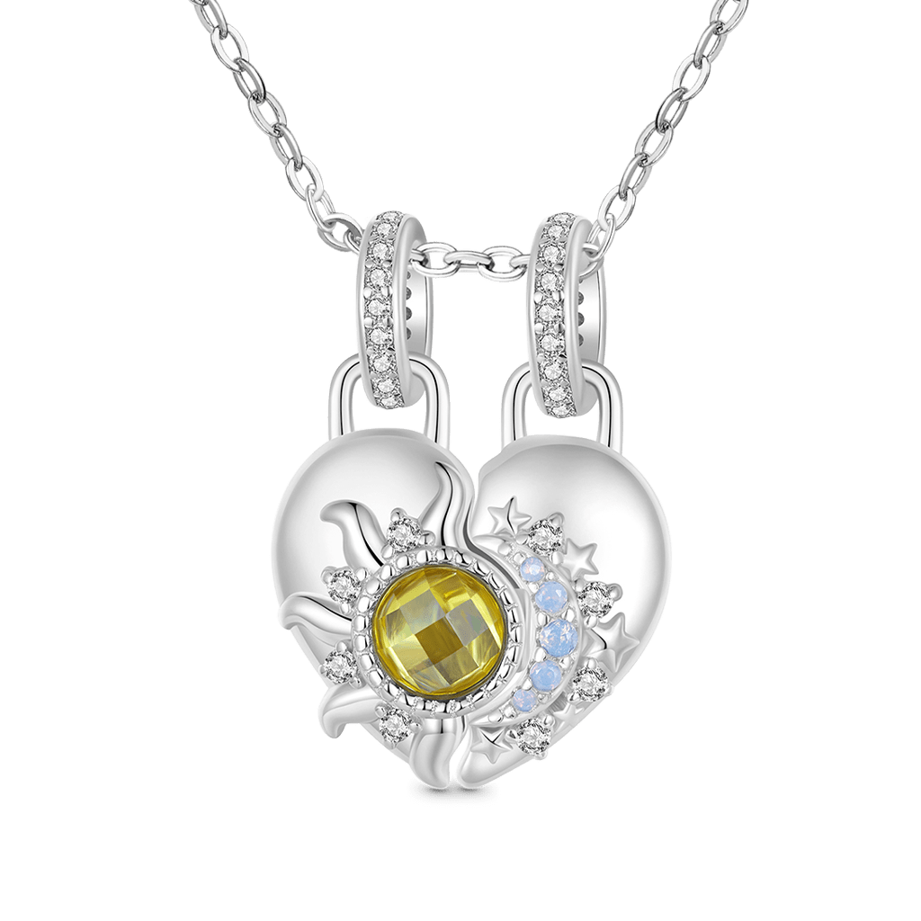 Gnoce Sun and Moon Love Double Pendant Dangle Charm_4