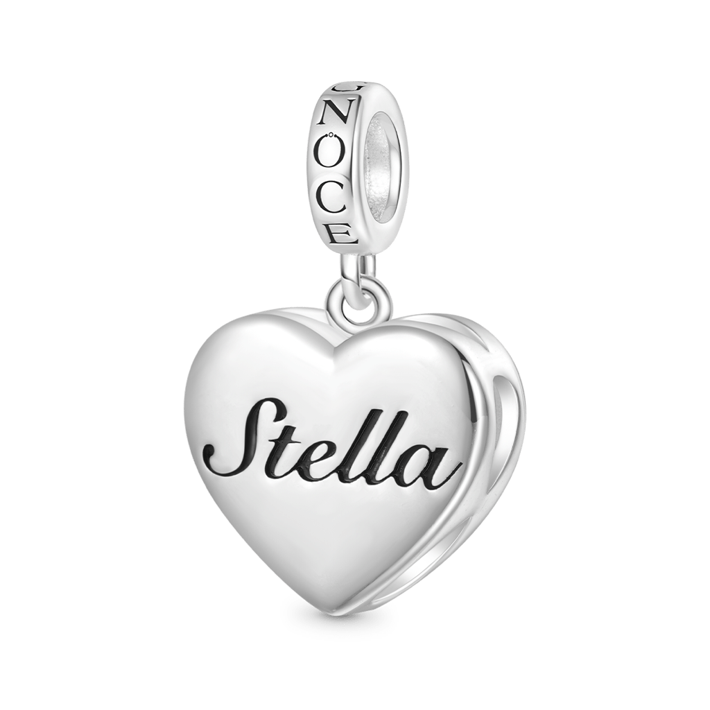 Gnoce Infinite Love Heart Engravable Birthstone Pendant Dangle Charm_1