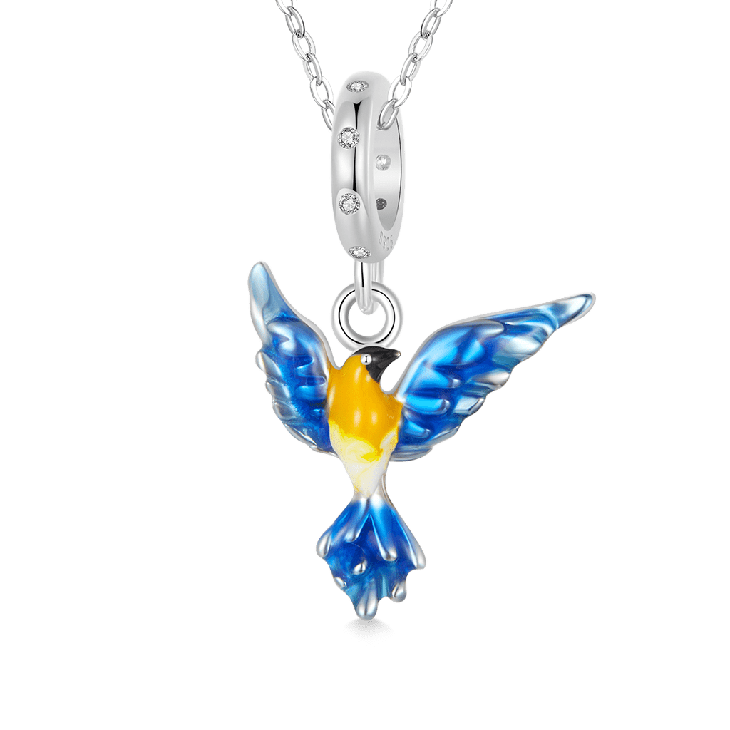 Gnoce Enamel Hummingbird Pendant Dangle Charm_2