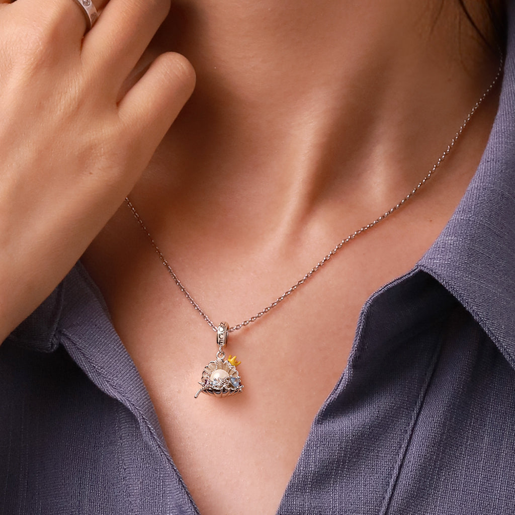 Gnoce Undersea Treasure Pearl Shell Pendant Dangle Charm_5