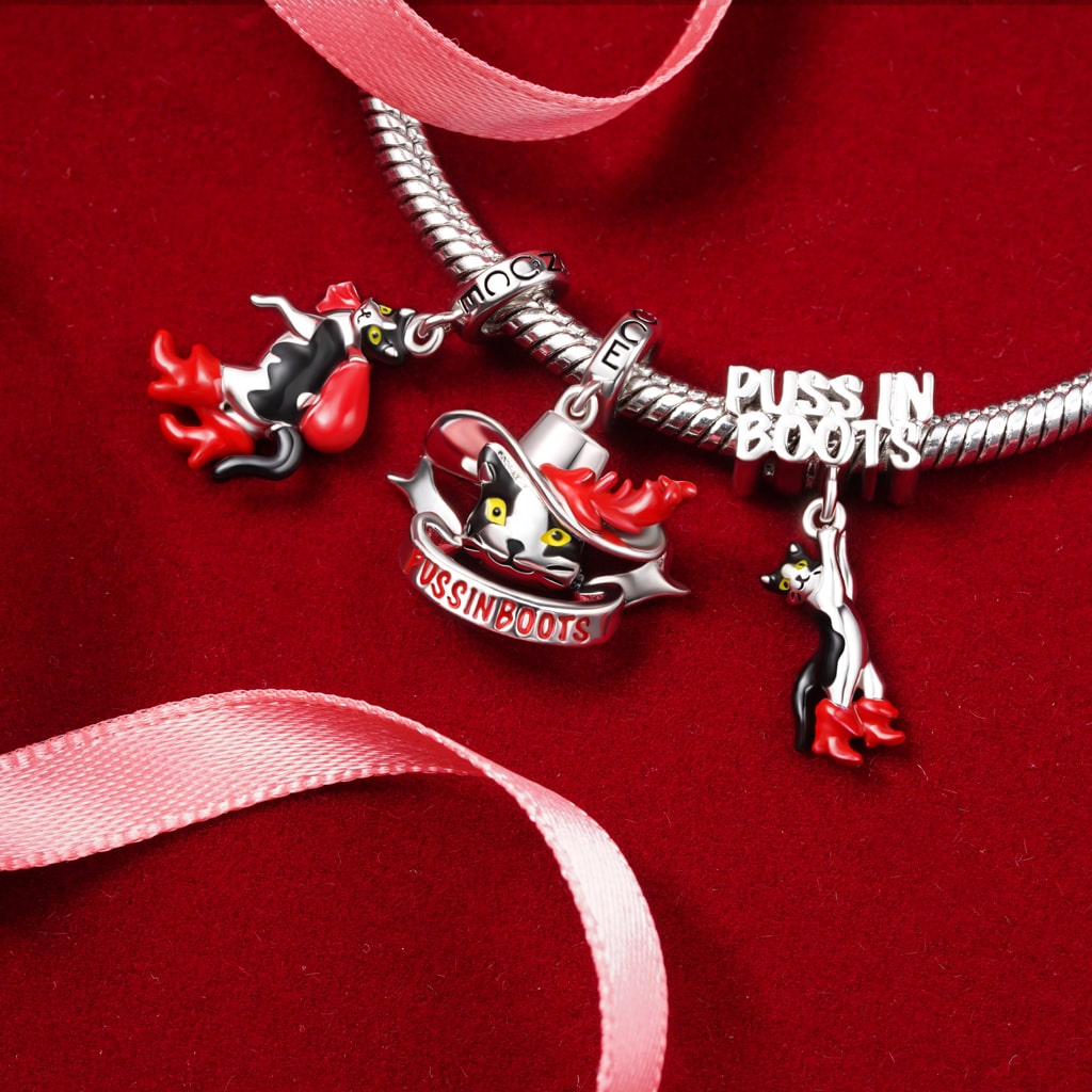 Gnoce Brave And Witty Puss In Boots Pendant Dangle Charm_3