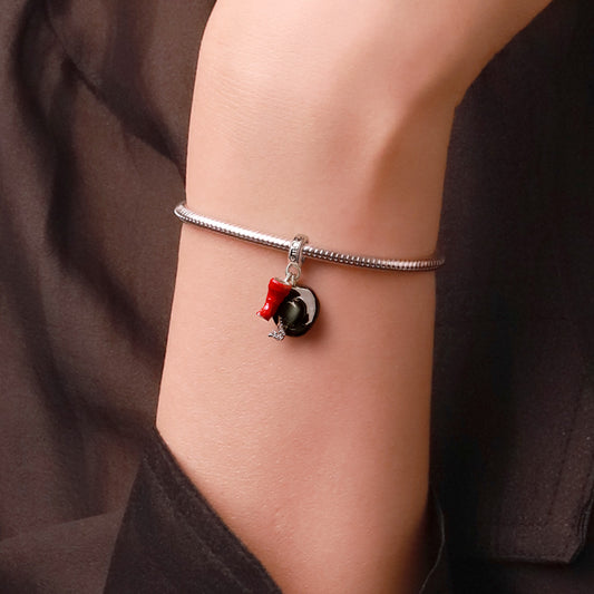 Gnoce Puss In Boots Red Boot & Hat Pendant Dangle Charm_6