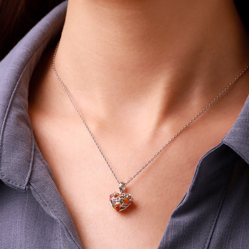 Gnoce Heart Solar System Wireless LED Glow Mars Pendant Dangle Charm_7