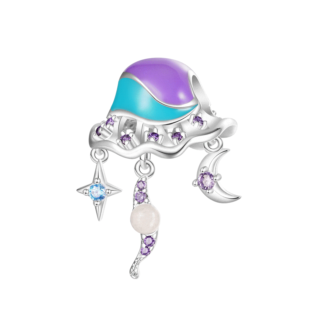 Gnoce Summer Ocean Blue Glow-in-the-Dark Jellyfish Charm_1