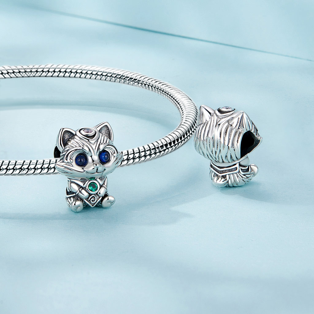 Gnoce Sterling Silver Little Raccoon Charm_3