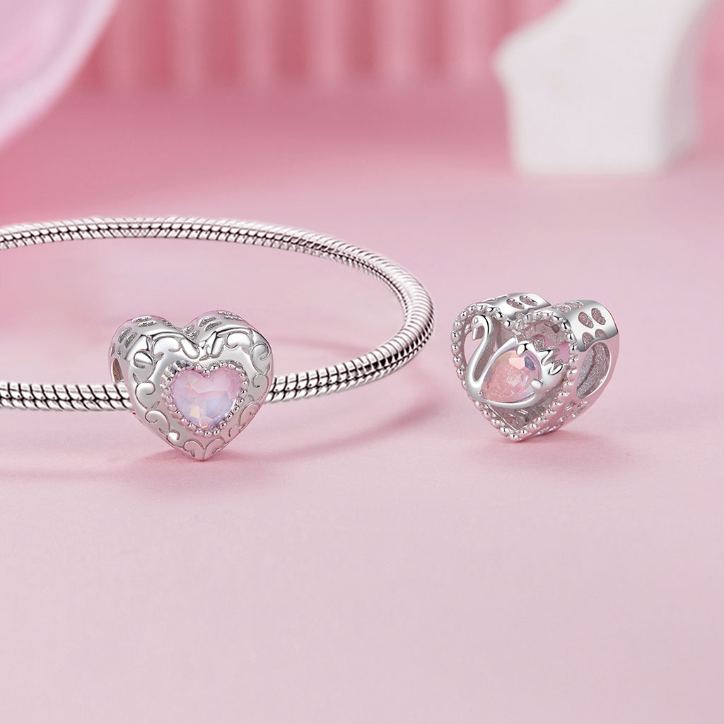 Gnoce Ballet Swan Heart Charm_3