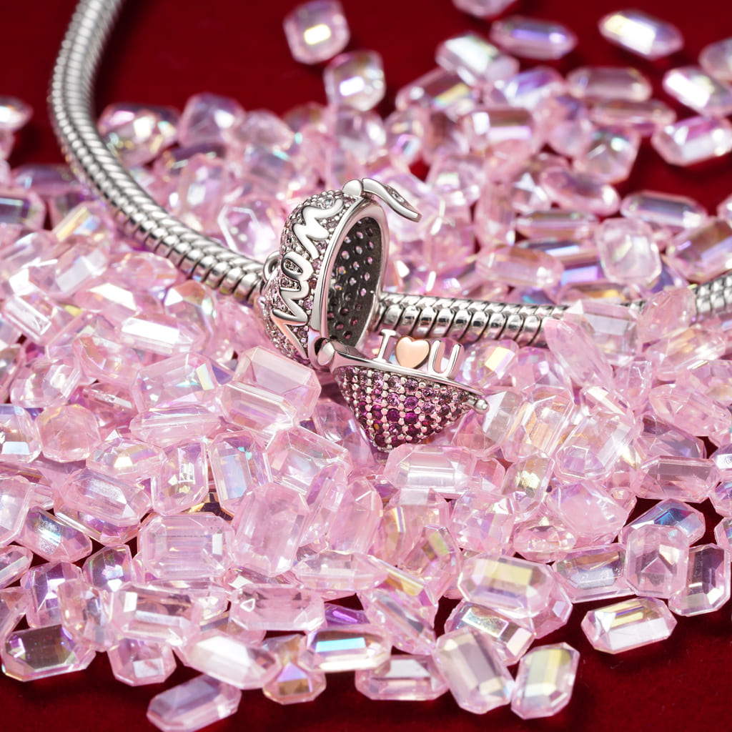 Gnoce Openable 'MOM' Heart Mother's Day Gift Pendant Dangle Charm_4