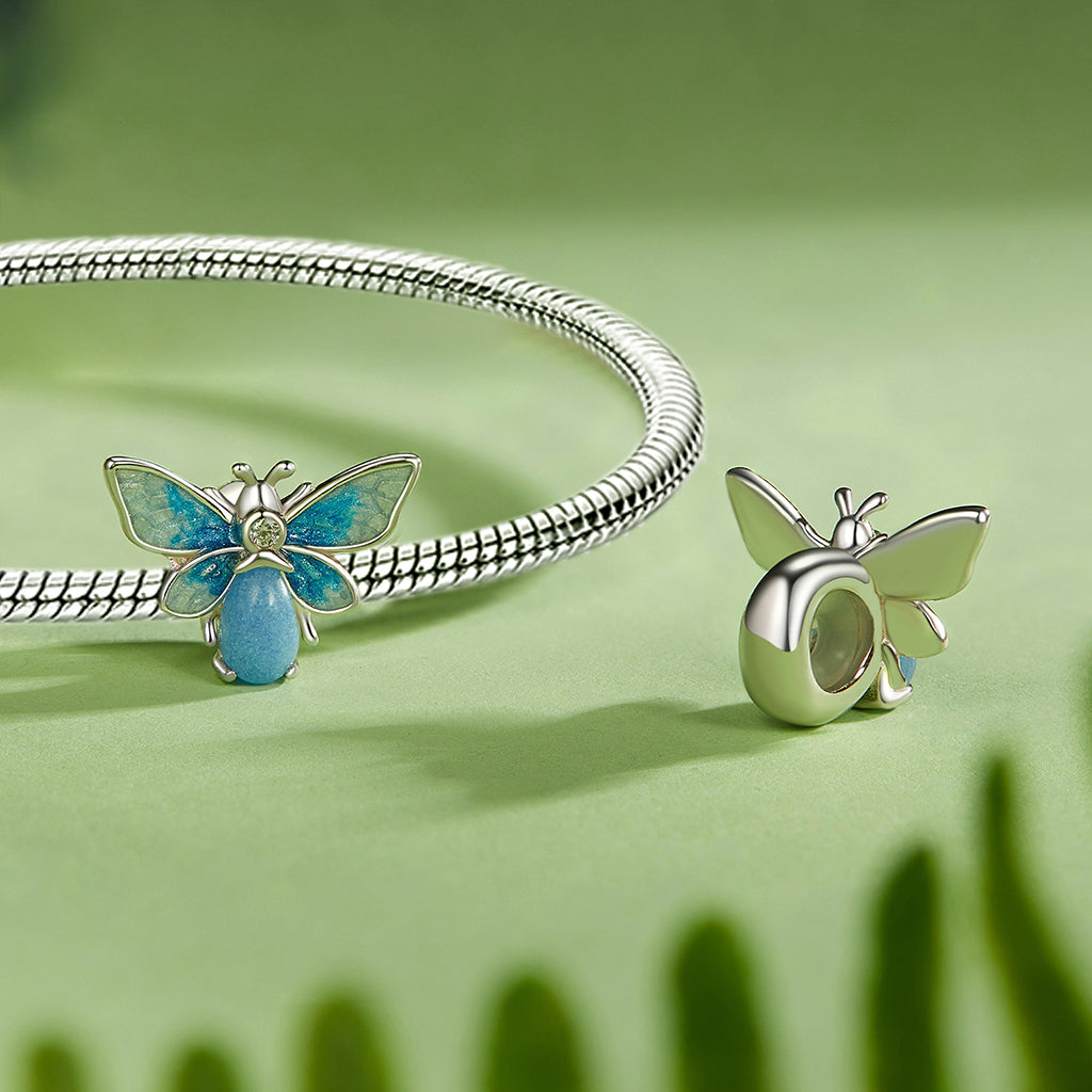 Gnoce Glow-in-the-Dark Blue Bee Stopper Charm_3