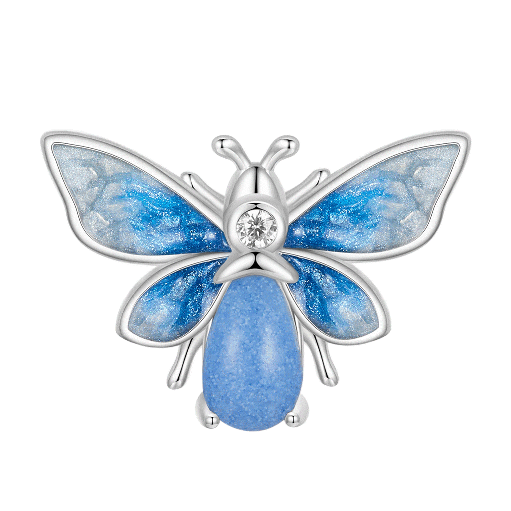 Gnoce Glow-in-the-Dark Blue Bee Stopper Charm_1