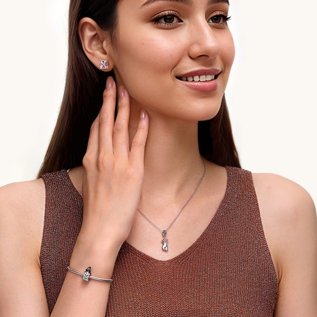 Gnoce Halloween Gnome Witch Spider Hat Charm_4