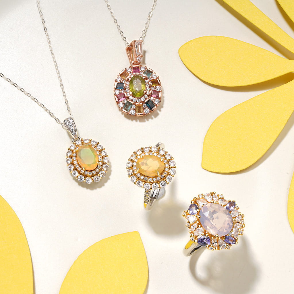 Gnoce Adjustable Lavender Oval-cut Amethyst Promise Ring_3