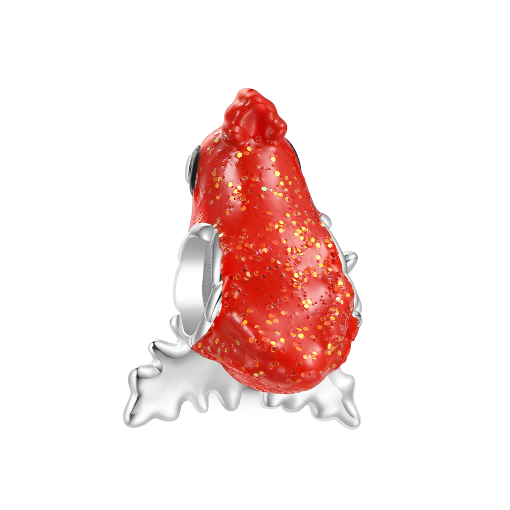 Gnoce Christmas Red Parrot Bird Charm_2