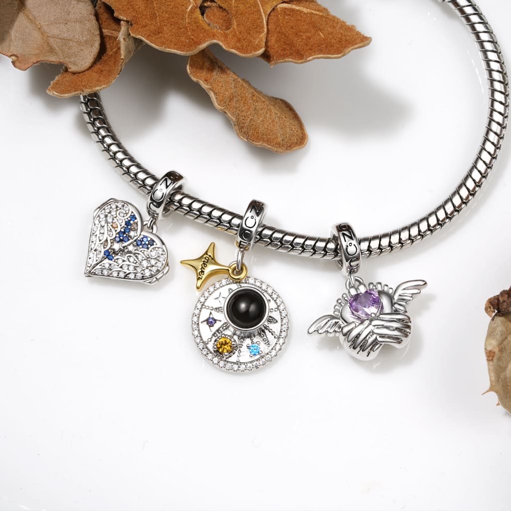 Gnoce Angel Baby Memorial Birthstone Pendant Dangle Charm_3