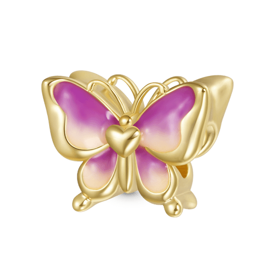 Gnoce 18K Gold Plated Gradient Purple Butterfly Charm_1