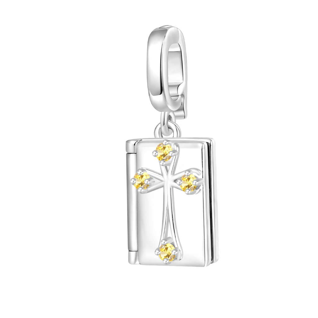 Gnoce Openable HOLY BIBLE Cross Clasp Clusters Charm_1