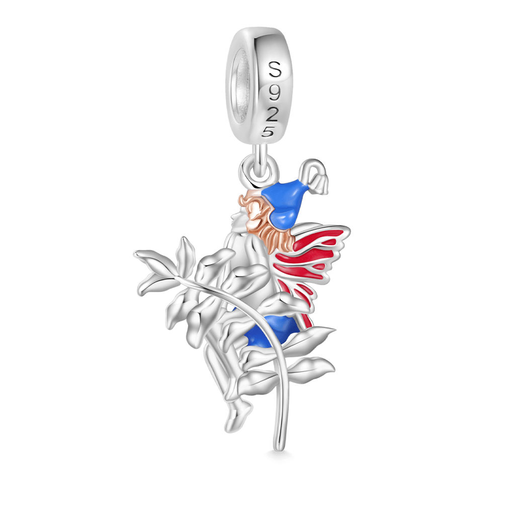 Gnoce Red Wings Fairy Puck Pendant Dangle Charm_2