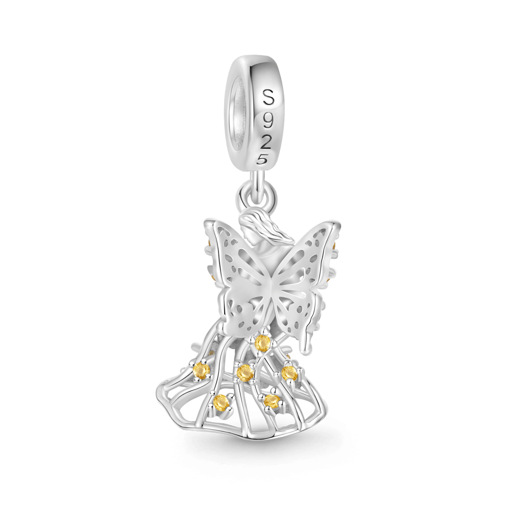 Gnoce Fairy Queen Titania Embraces Heart Birthstone Pendant Dangle Charm_3