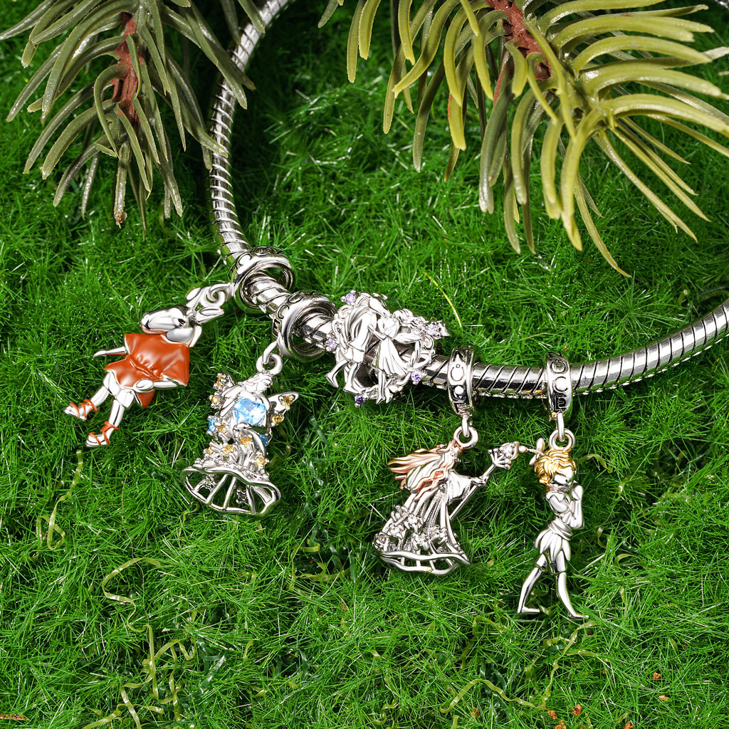 Gnoce Fairy Queen Titania Embraces Heart Birthstone Pendant Dangle Charm_4