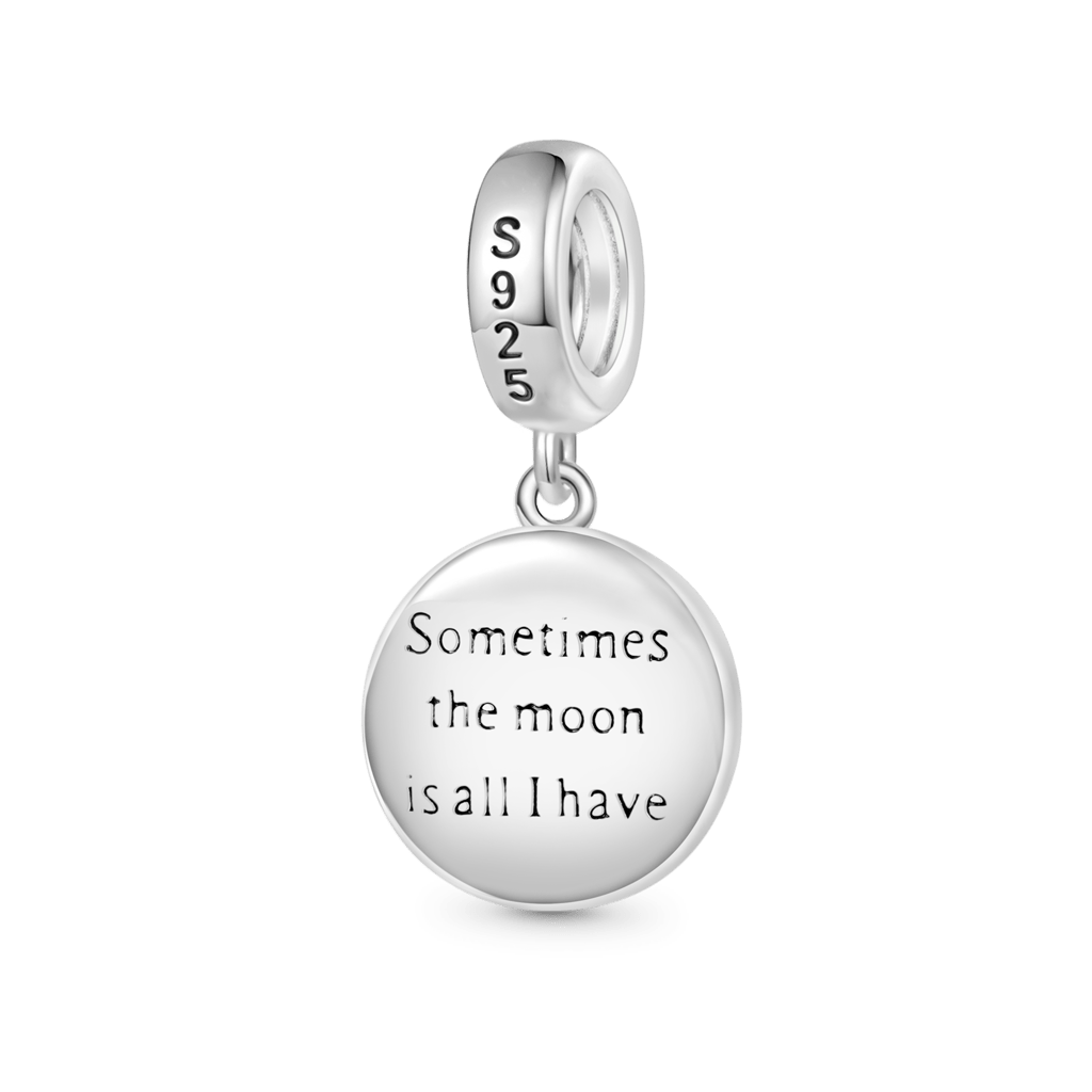 Gnoce "Sometimes the moon is all I have" Glow-in-the-Dark Moon Pendant Dangle Charm_3