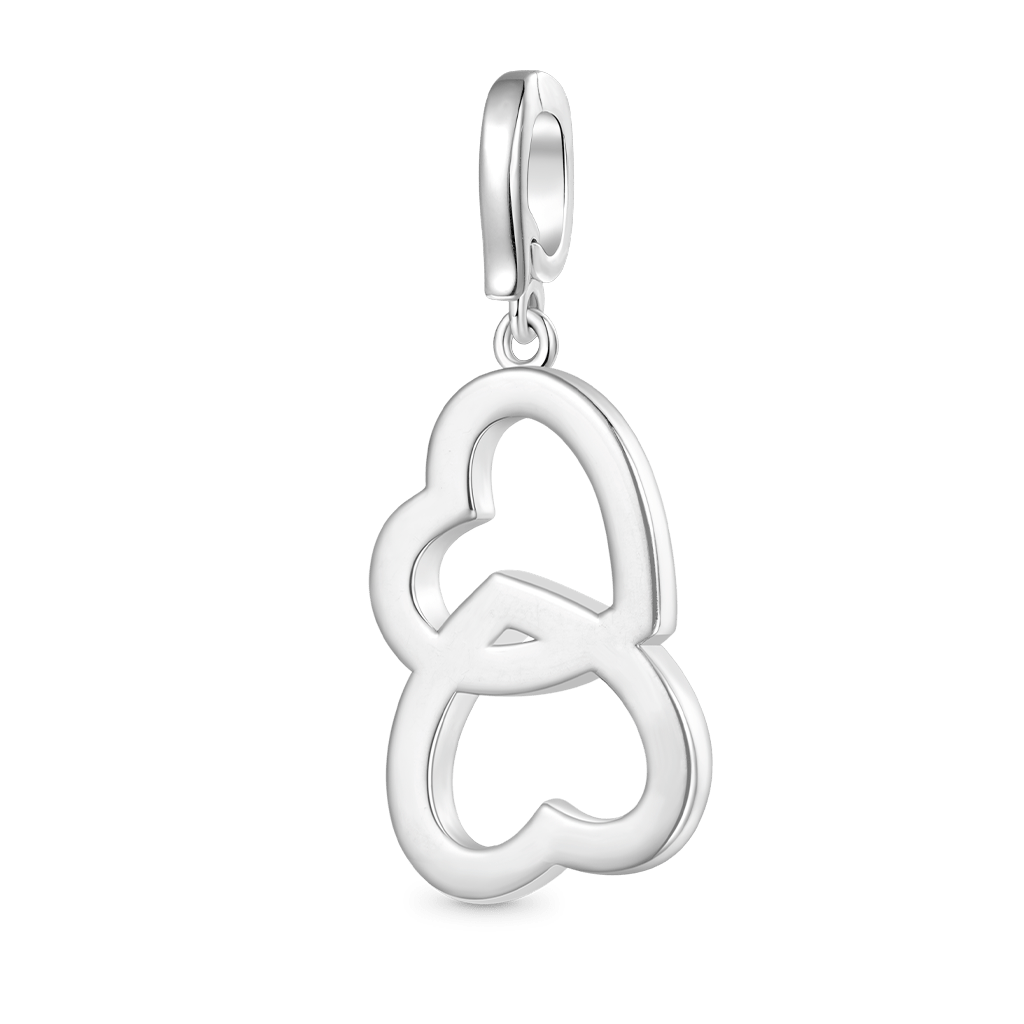 Gnoce Double Pink Heart Clasp Clusters Charm_2