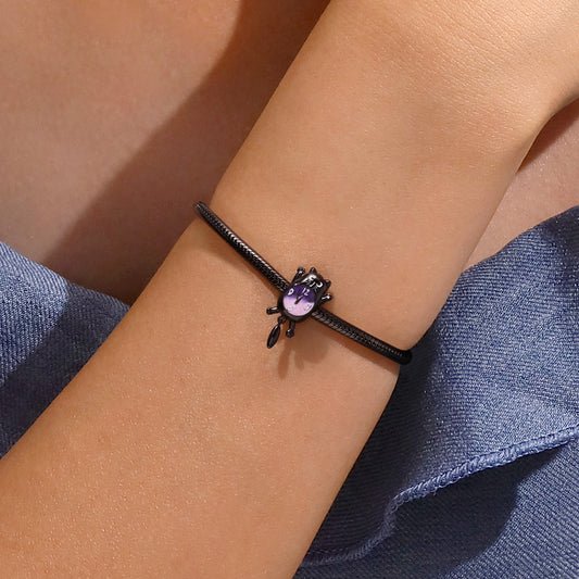 Gnoce Halloween Glow-in-the-Dark Black Cat Clock Charm_6