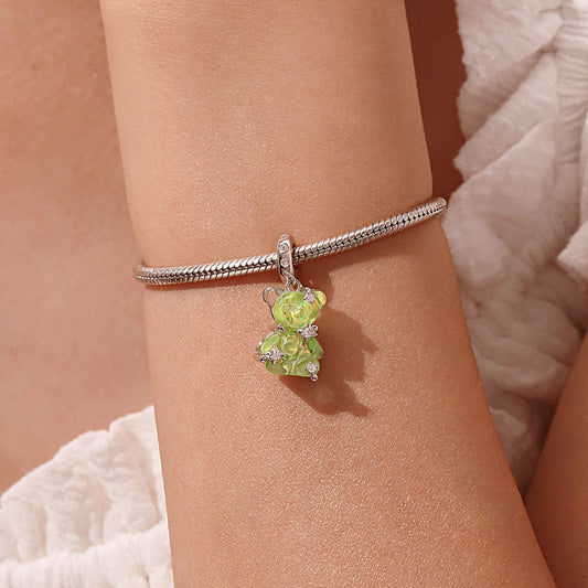 Gnoce Green Dream Bear Pendant Dangle Charm_5