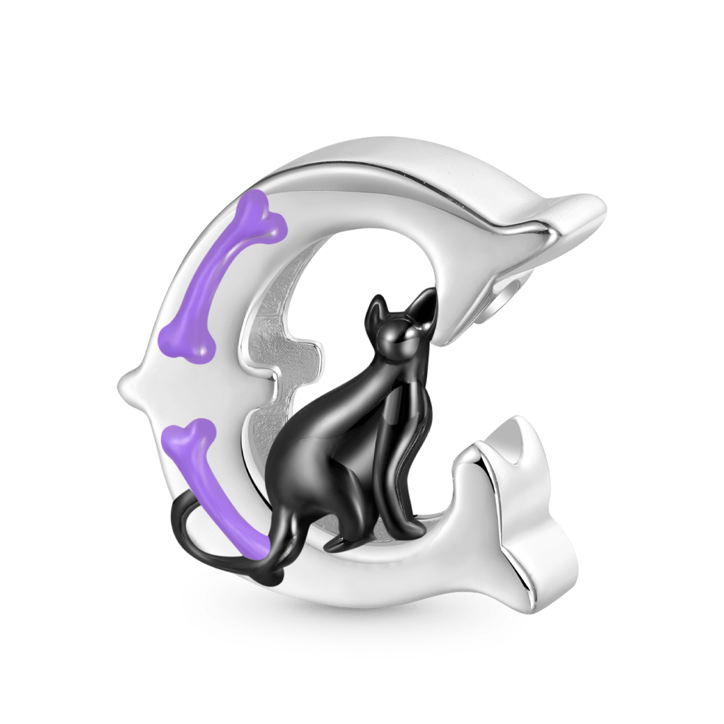 Gnoce Halloween Horror Elements Personalized Initial Letter Charm_2