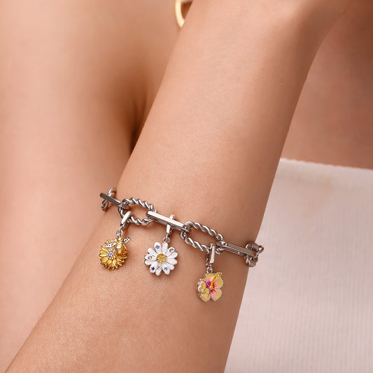 Gnoce Sunflower Bee Clasp Clusters Charm_6