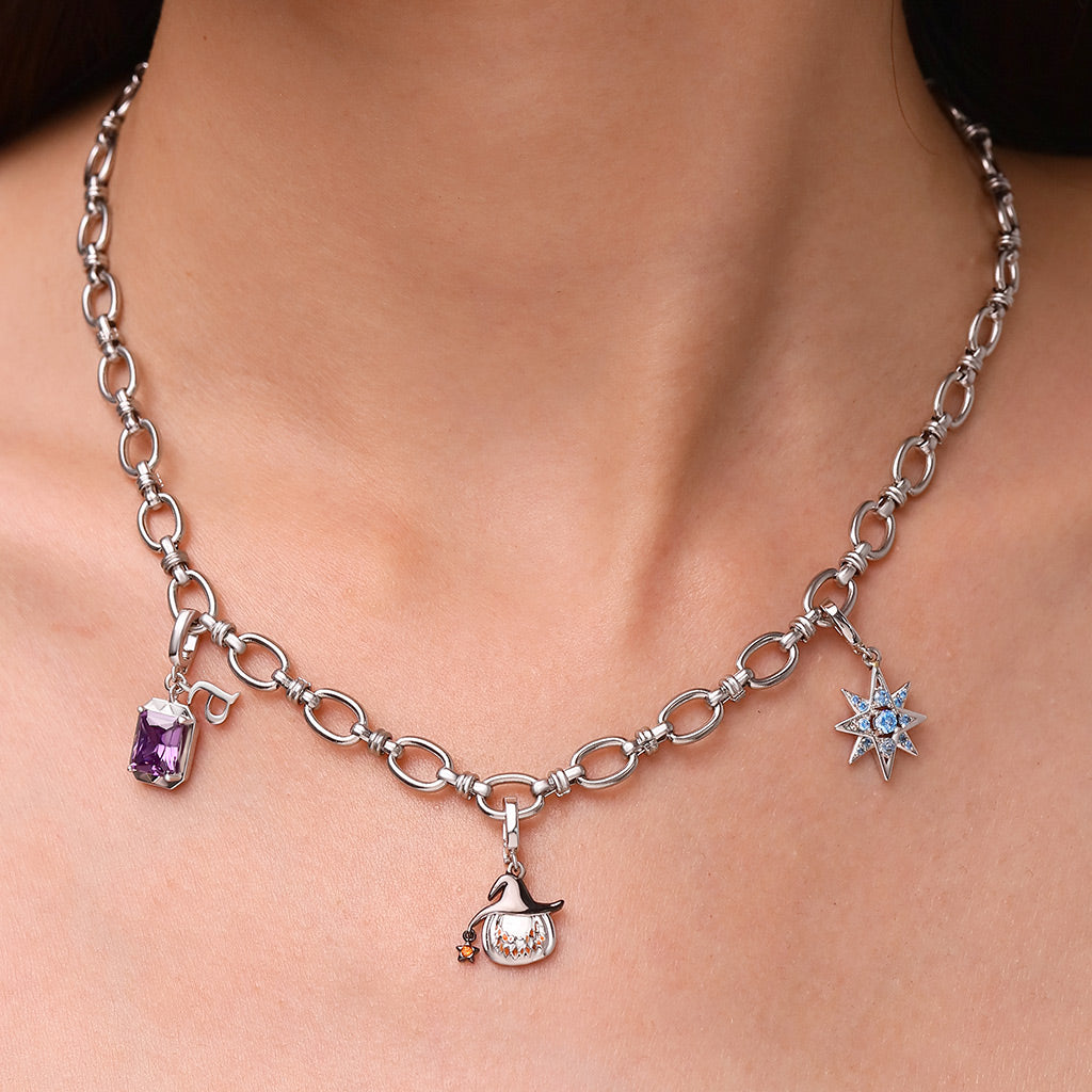 Gnoce Personalized Letter Square Birthstone Clasp Clusters Charm_6