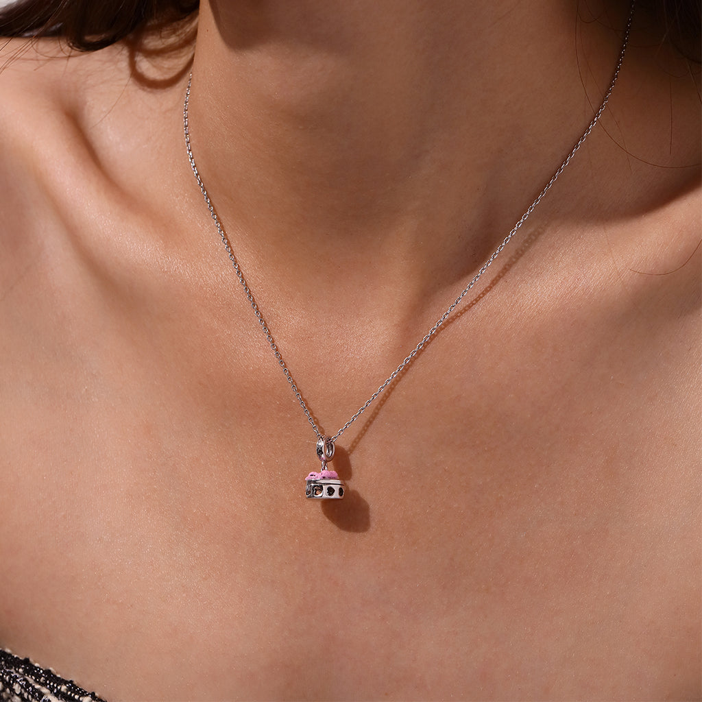 Gnoce Bow Heart Openable Gift Box Pendant Dangle Charm_7