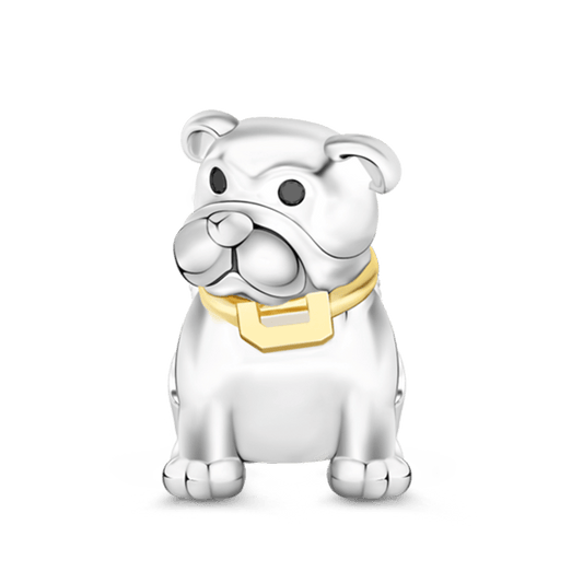 Gnoce "Handsome Bulldog" Made Out of 925 Sterling Silver, Designed by Inspiration of Human's Loyal Friend Bulldog Charm_1