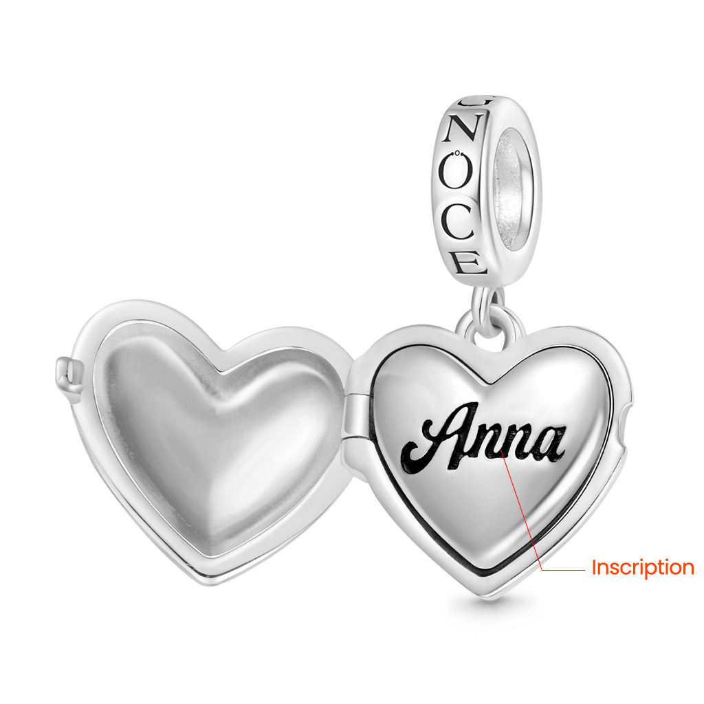 Gnoce Engravable Pink Heart-shape Brain Pendant Dangle Charm_2