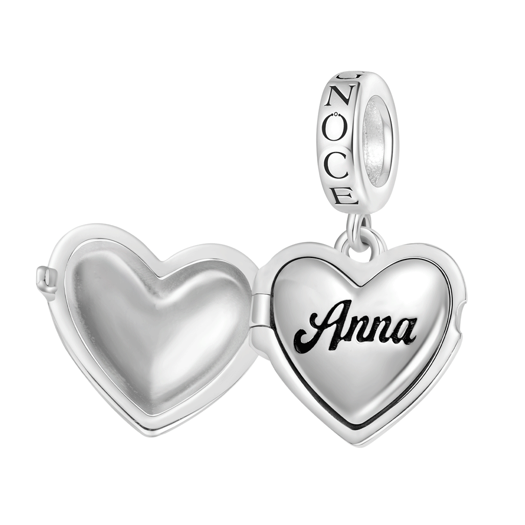 Gnoce Engravable Pink Heart-shape Brain Pendant Dangle Charm_1