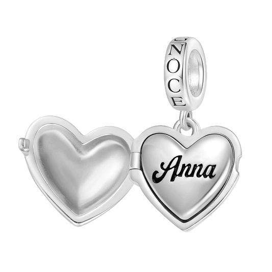 Gnoce Engravable Pink Heart-shape Brain Pendant Dangle Charm_1