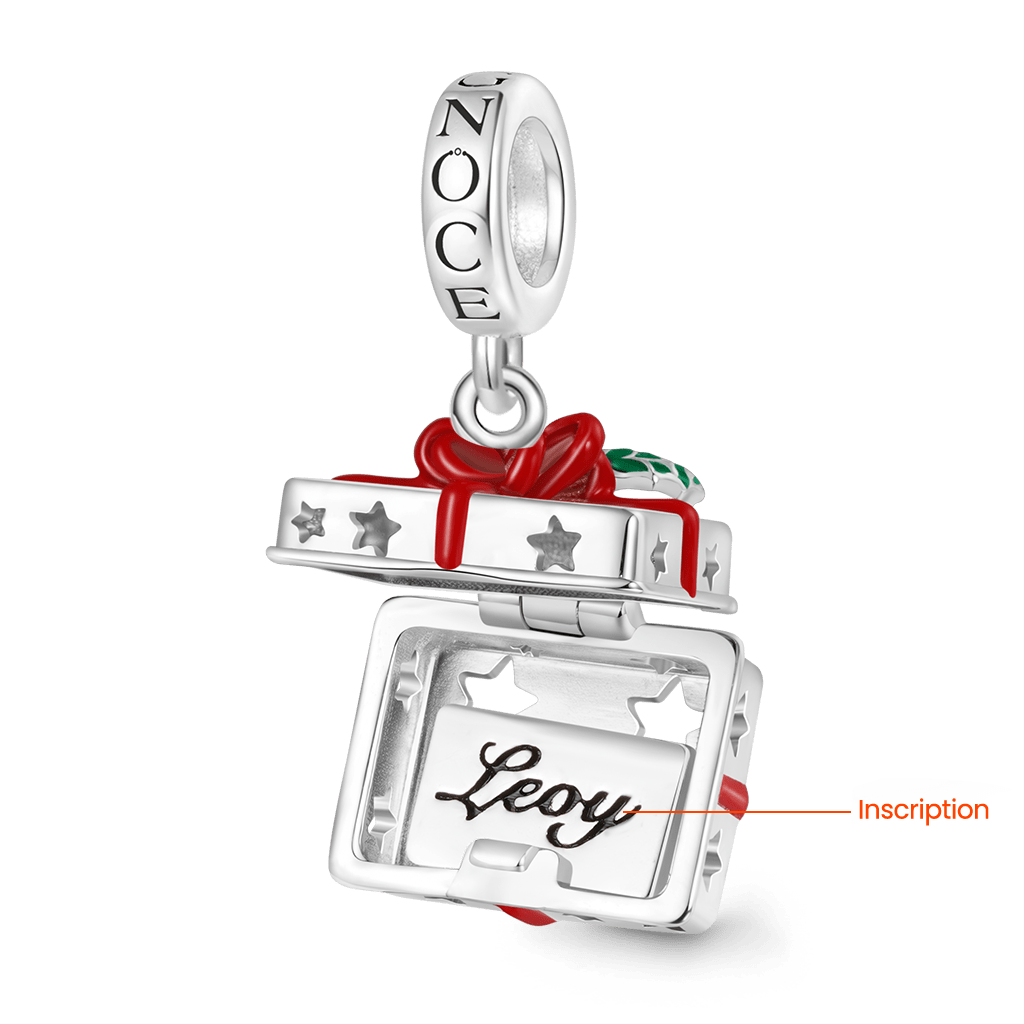 Gnoce Christmas Gift Box Engravable Card Pendant Dangle Charm_2