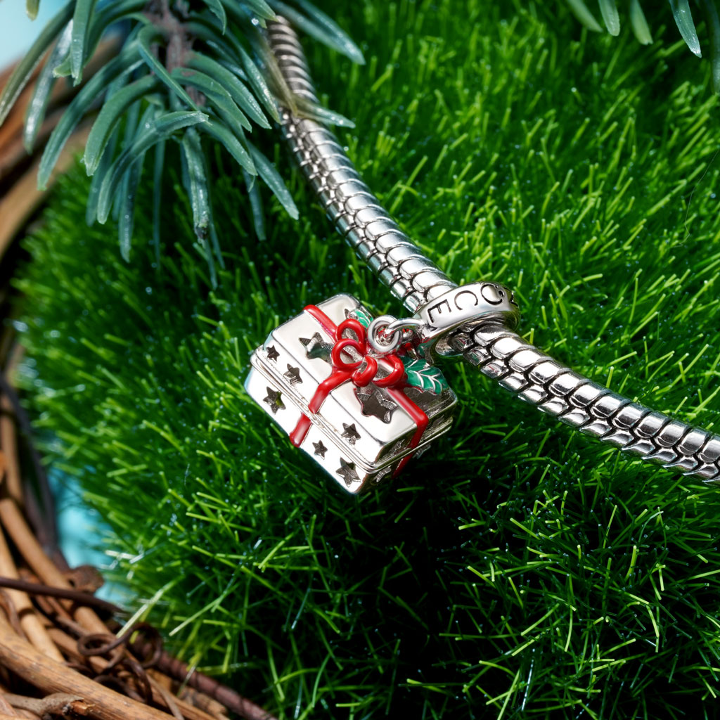 Gnoce Christmas Gift Box Engravable Card Pendant Dangle Charm_5