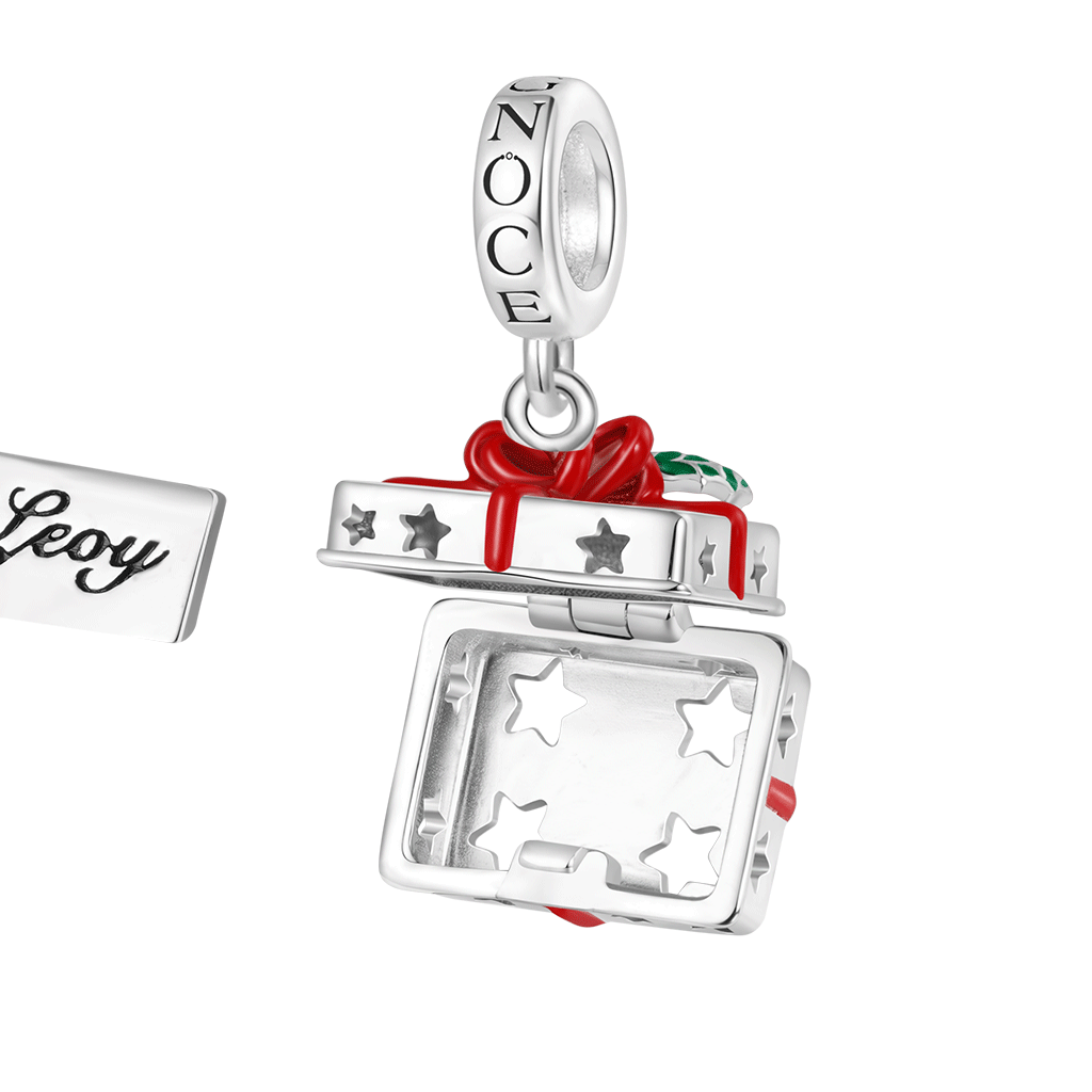Gnoce Christmas Gift Box Engravable Card Pendant Dangle Charm_1