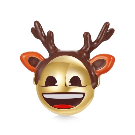 Gnoce emoji Elk Horns Grinning Face Charm_1