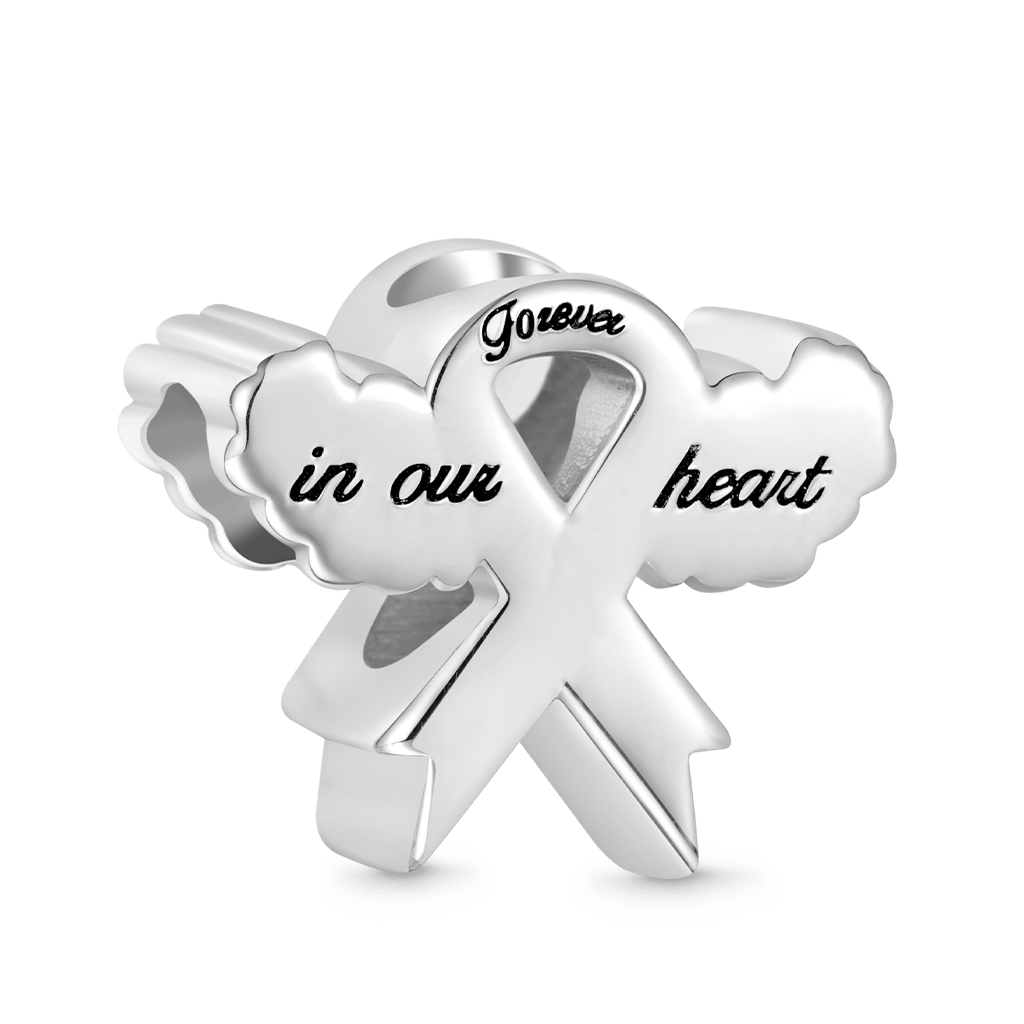 Gnoce Pink & Blue Ribbon Angel Memorial Charm_2