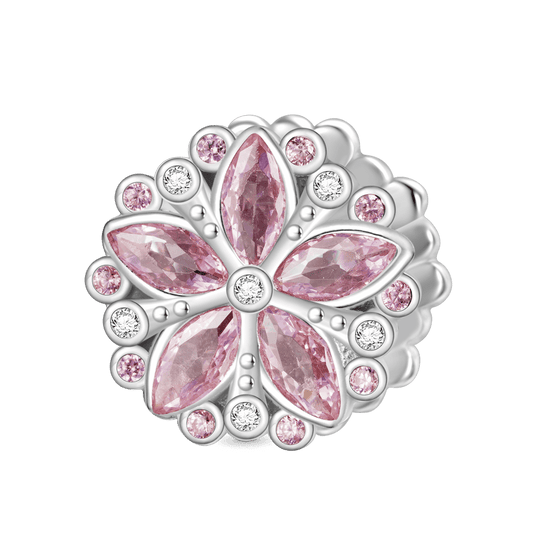 Gnoce Delicate Pink Gemstone Flower Charm_1