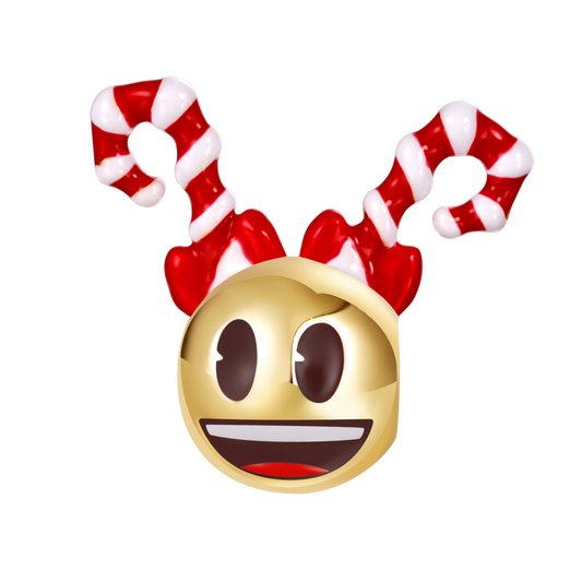 Gnoce emoji Candy Cane Smiling Face Charm_1