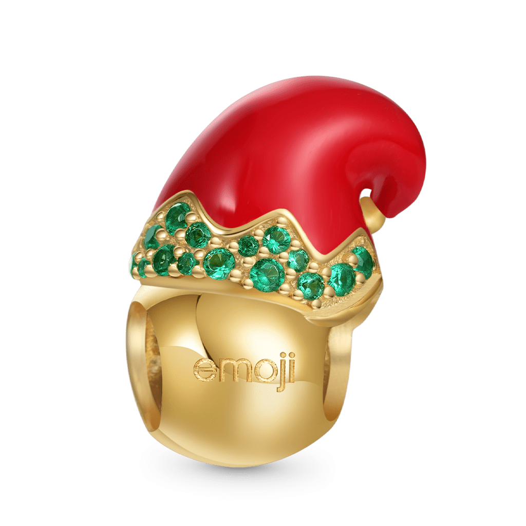 Gnoce emoji Santa Hat Smiling Face with Heart-Eyes Charm_2