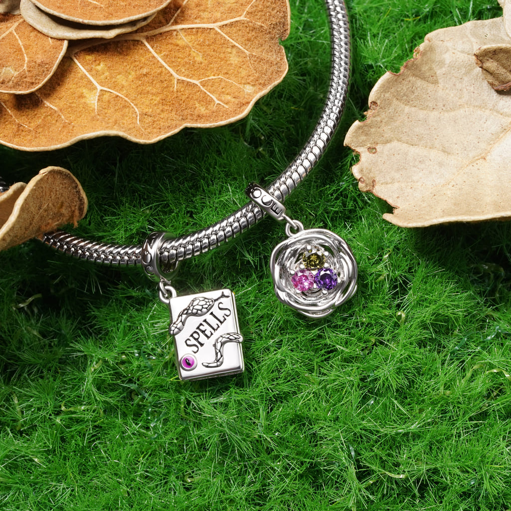 Gnoce 'Expecto Patronum' Spell Book Pendant Dangle Charm_4