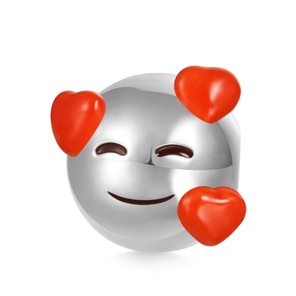 Gnoce emoji Smiling Face with Hearts Charm_2