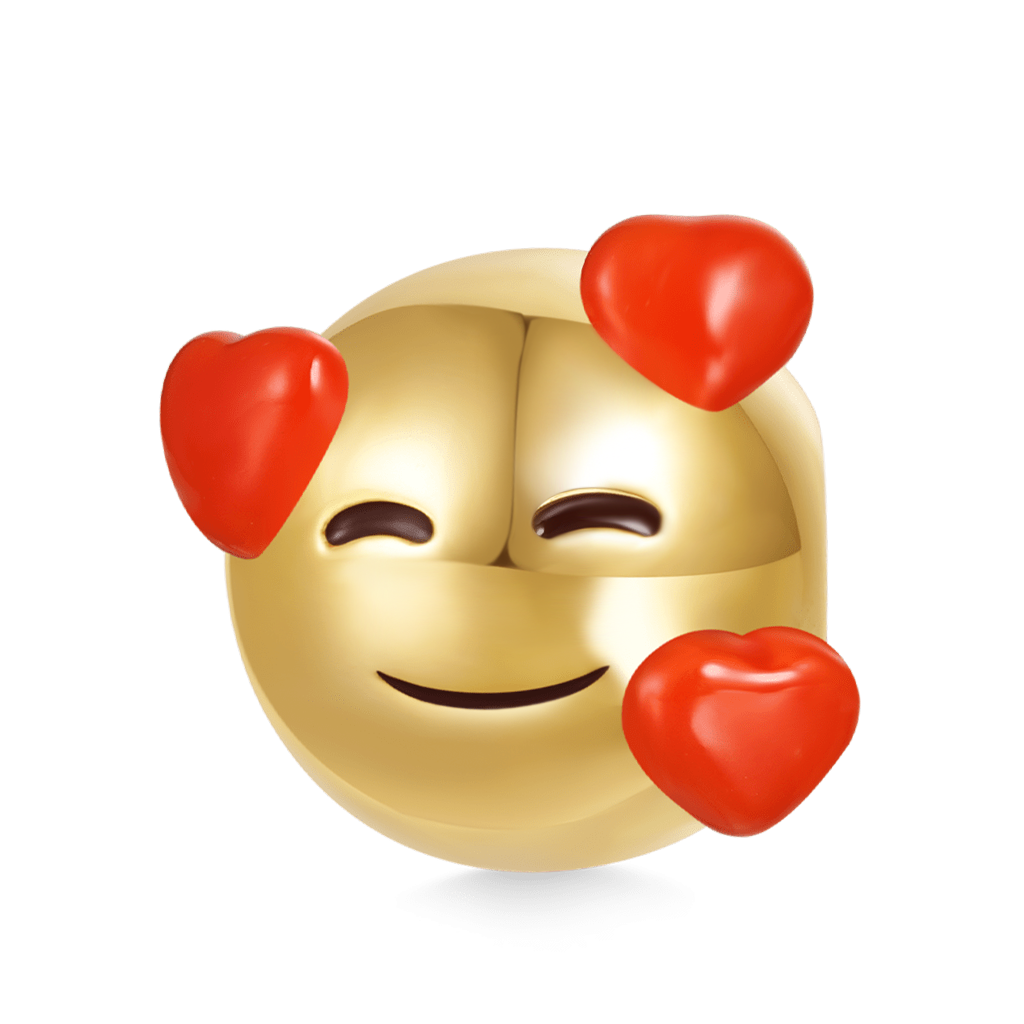 Gnoce emoji Smiling Face with Hearts Charm_1