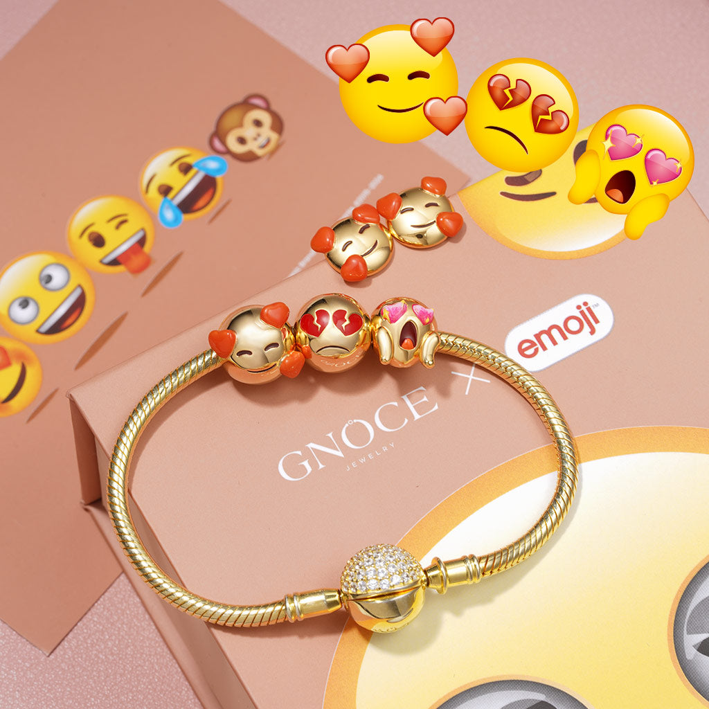 Gnoce emoji Screaming Face with Heart Eyes Charm_3