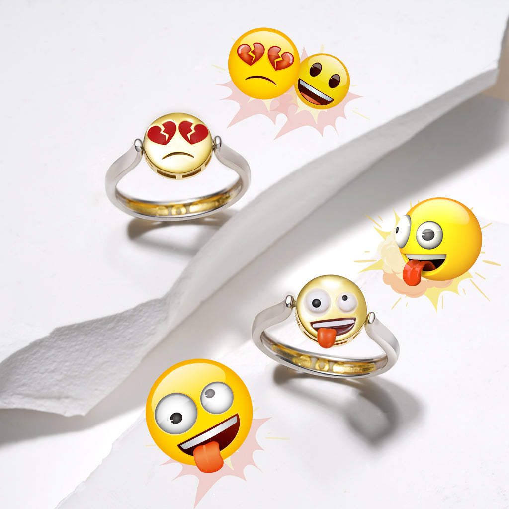Gnoce emoji Smiling Face Reversible to Sad Face Ring_4